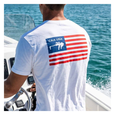 CAA USA Flag White T-Shirt